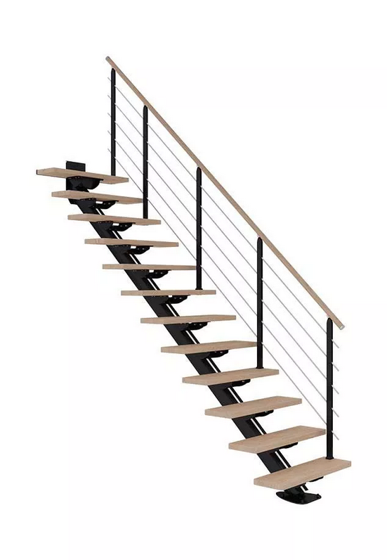 DOLLE SYDNEY - modulové schody přímé do 292 cm, zábradlí DESIGN